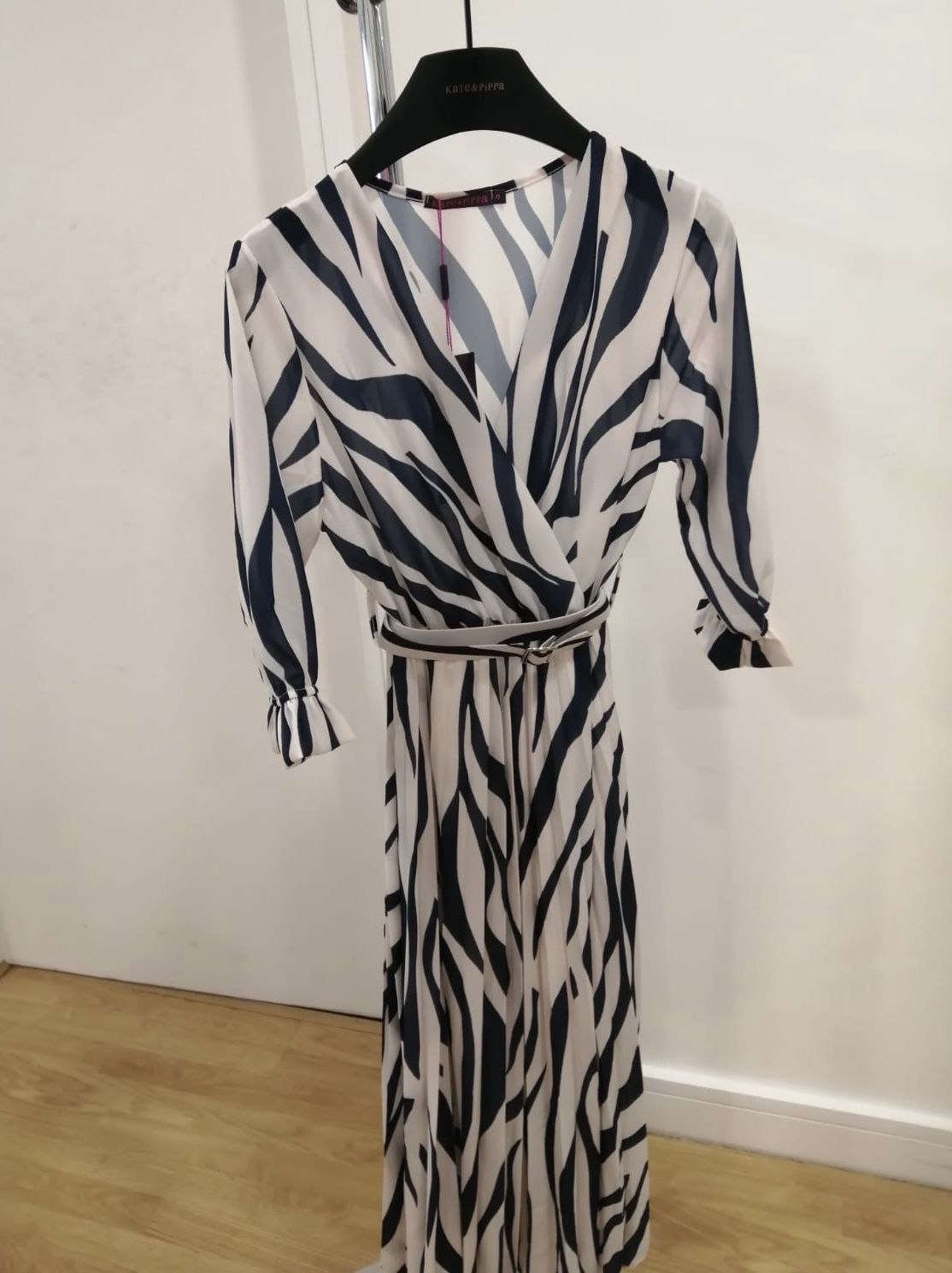 Navy and white Postiano dress