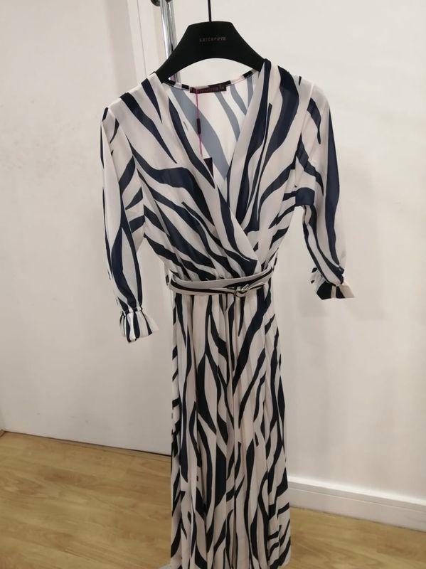 Navy and white Postiano dress