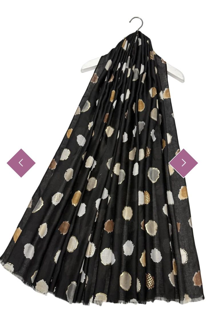 Polka dot print scarf