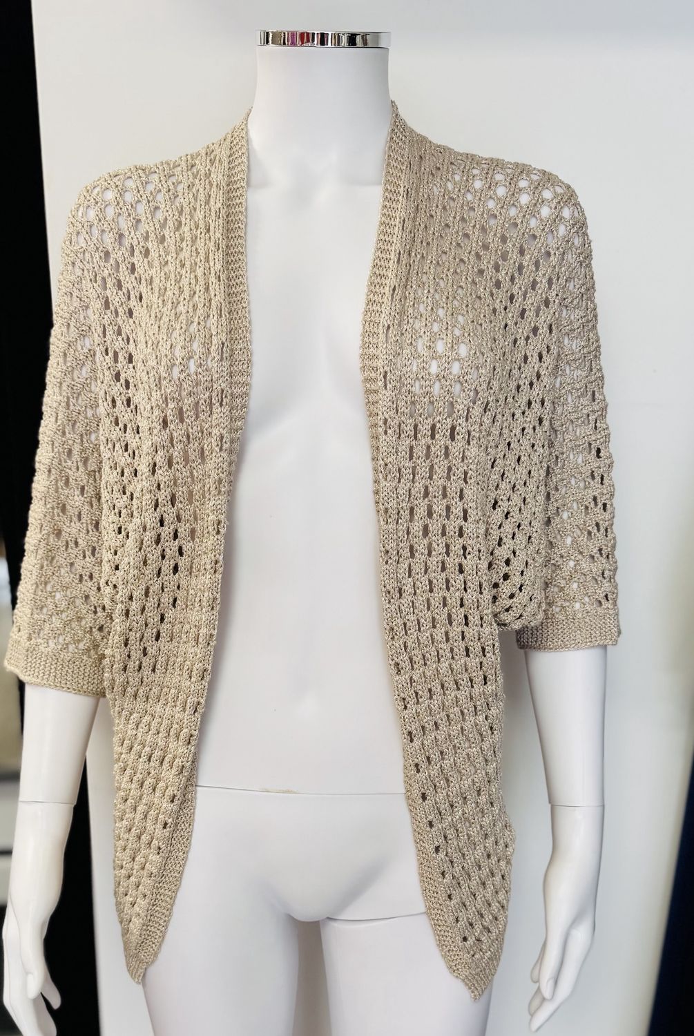 Beige knitted cardigan