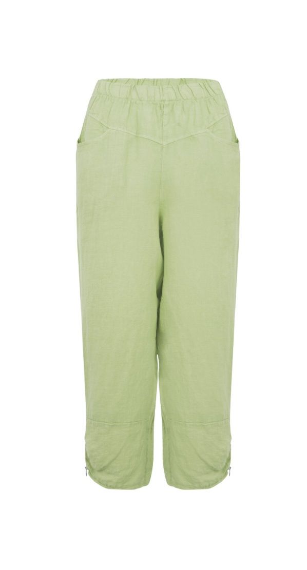 Orla leek cropped linen trousers