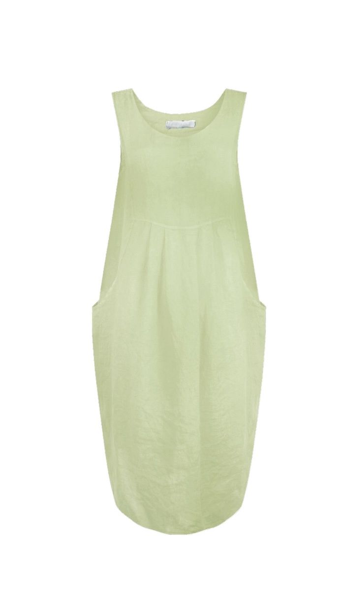Nerida leek scoop neck dress green