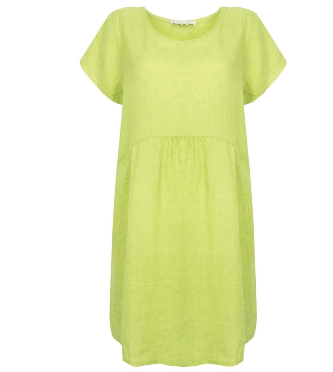Lexia lime green linen dress