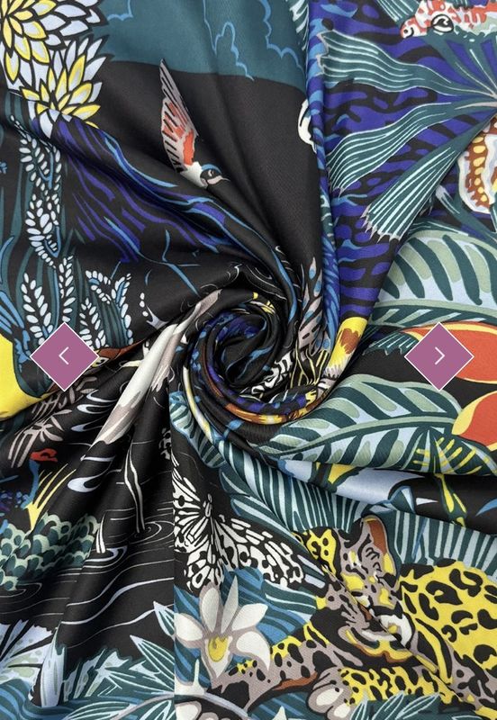 Navy tropical lion scarf