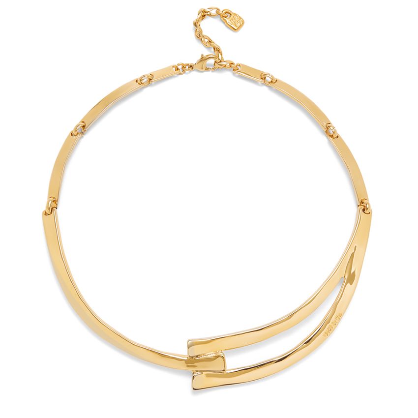 Gold rigid necklace
