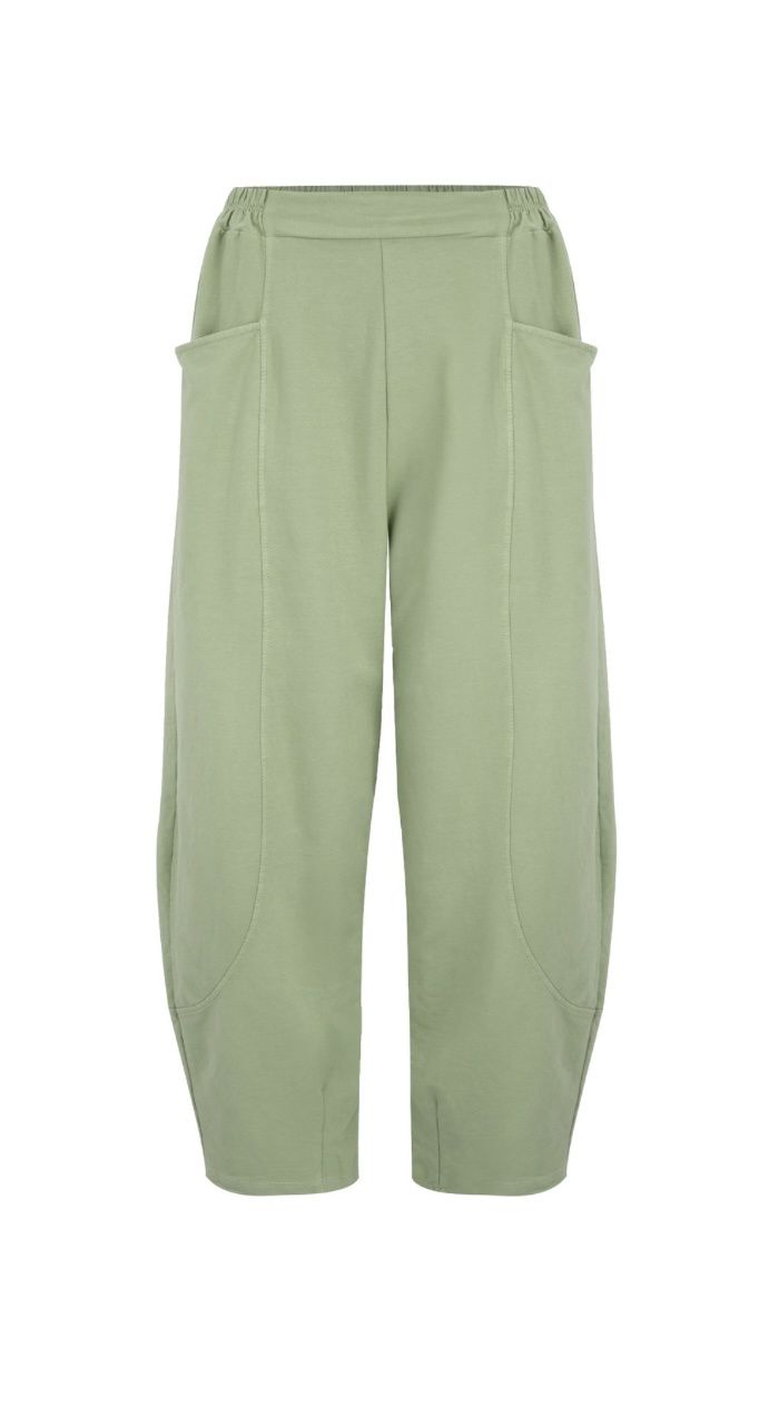 Gina jersey cropped bubble trouser khaki