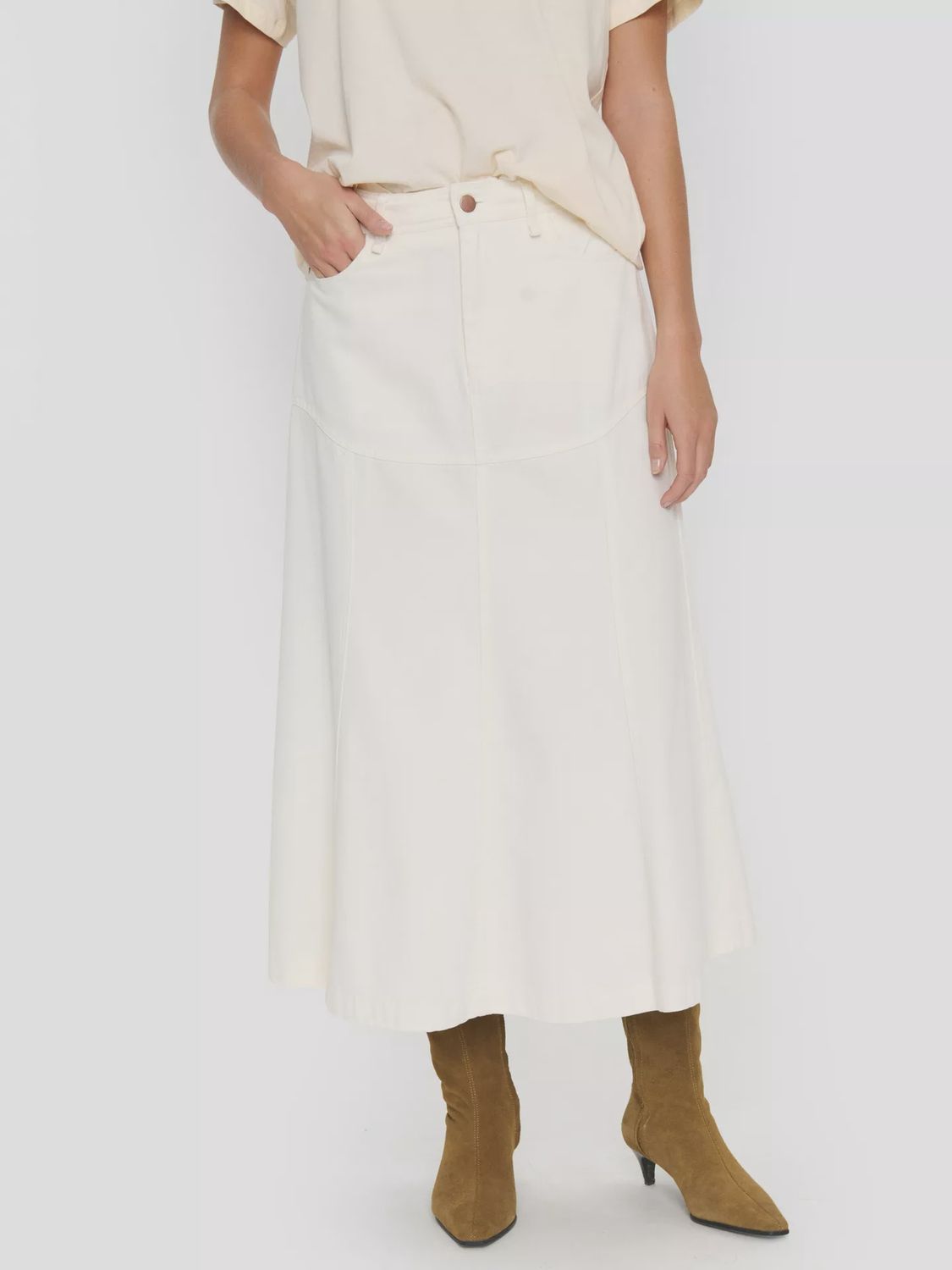 Cream Joann denim skirt