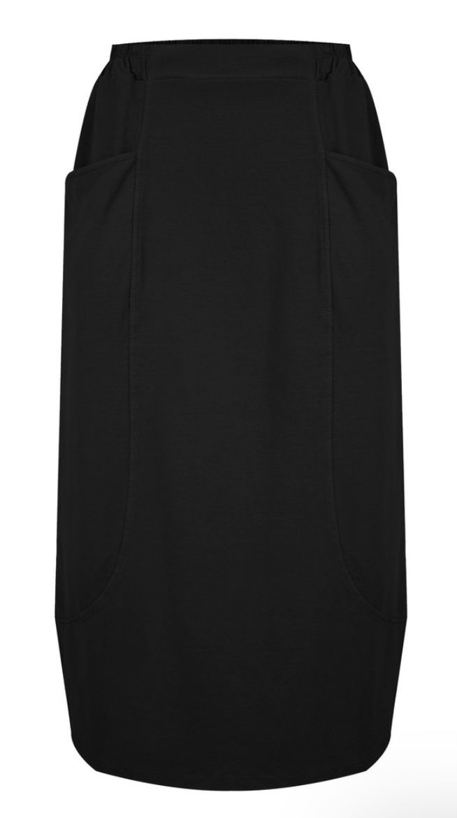 Gina jersey bubble skirt black