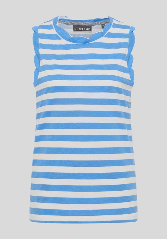 Meevis stripe vest top blue