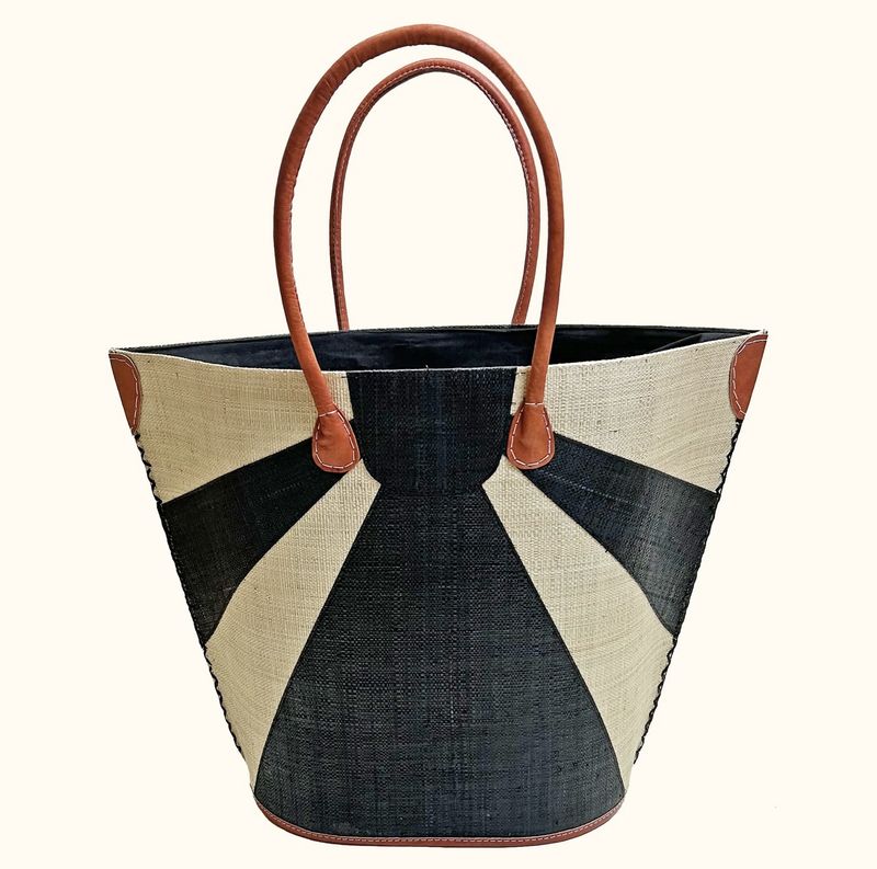 Sunburst tote bag black