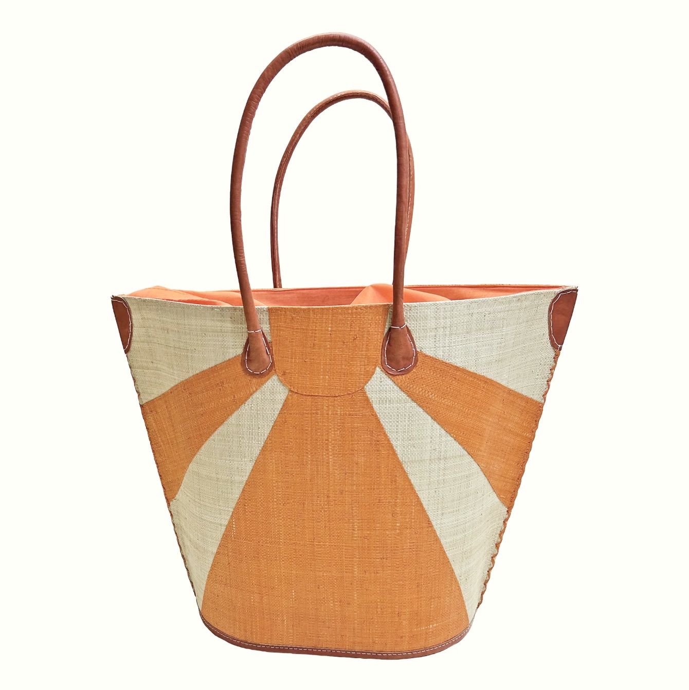Sunburst tote bag orange