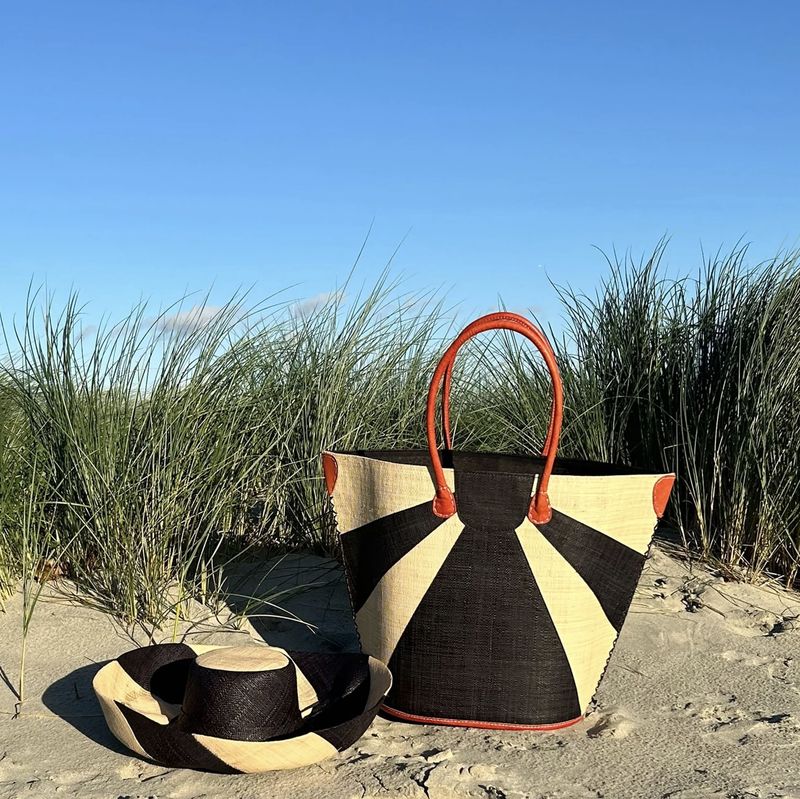 Sunburst tote bag black