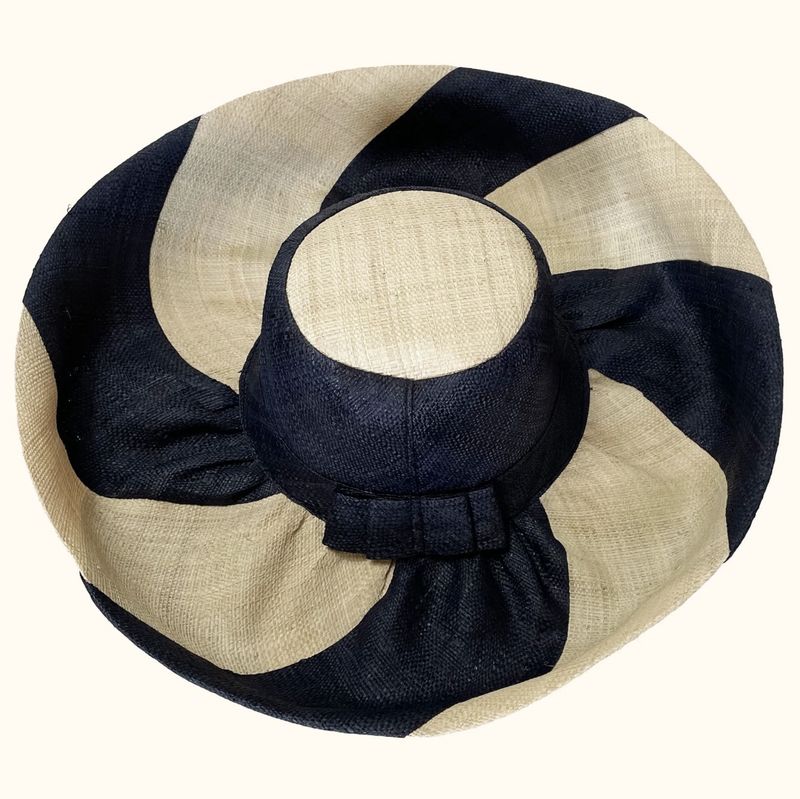 Eliza raffia hat black