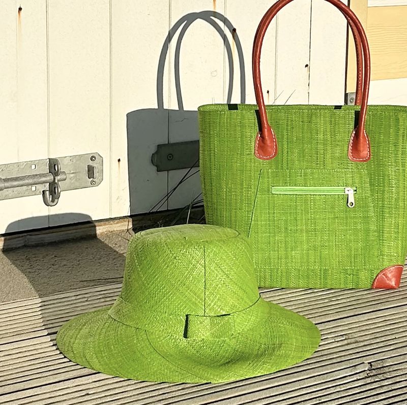 Amelie sun hat lime green