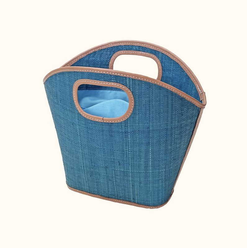 Toky raffia handbag turquoise