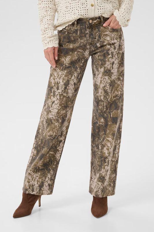 Suara  jeans Snakeprint in brown