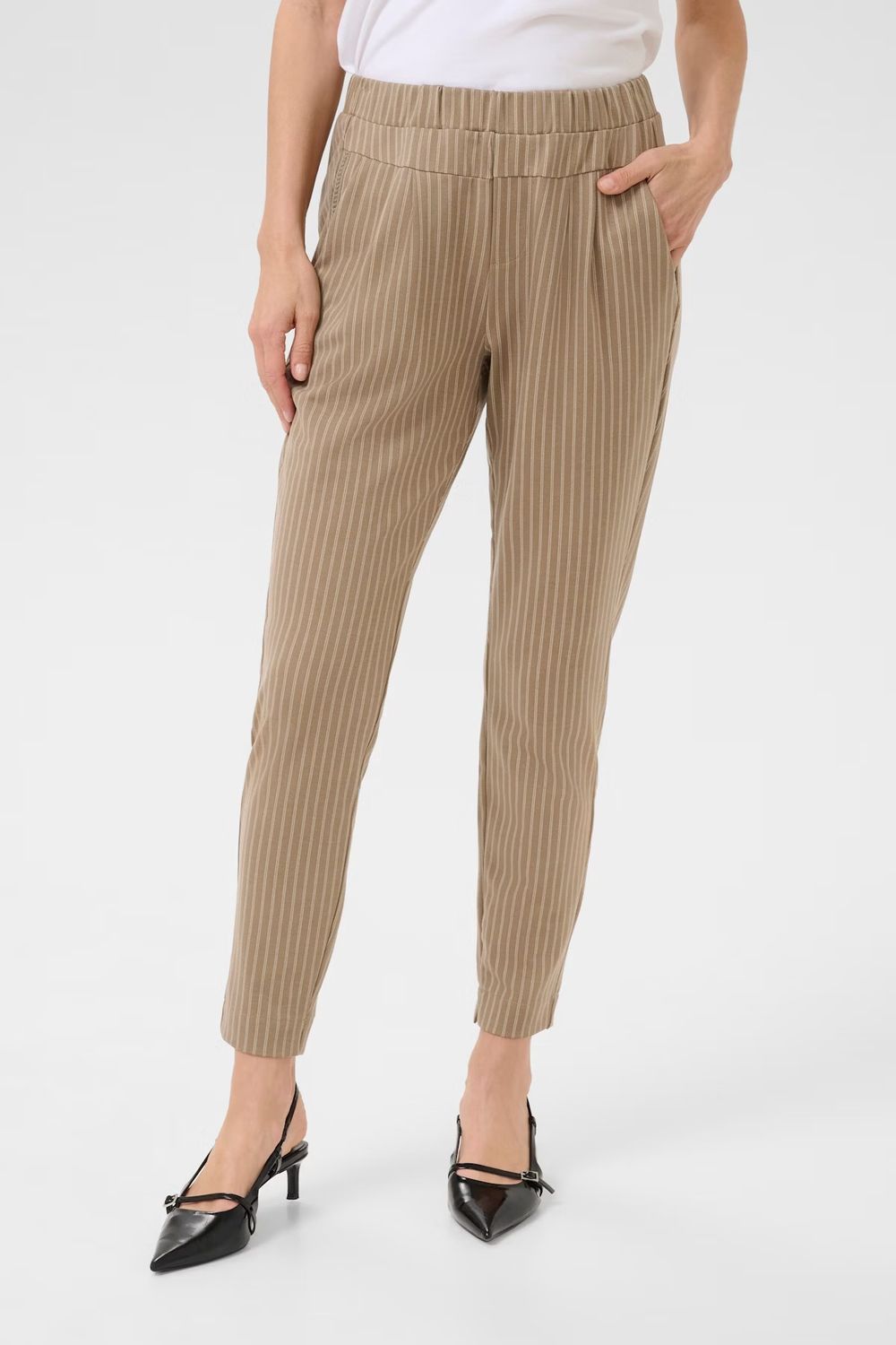 Anett jersey trousers in beige