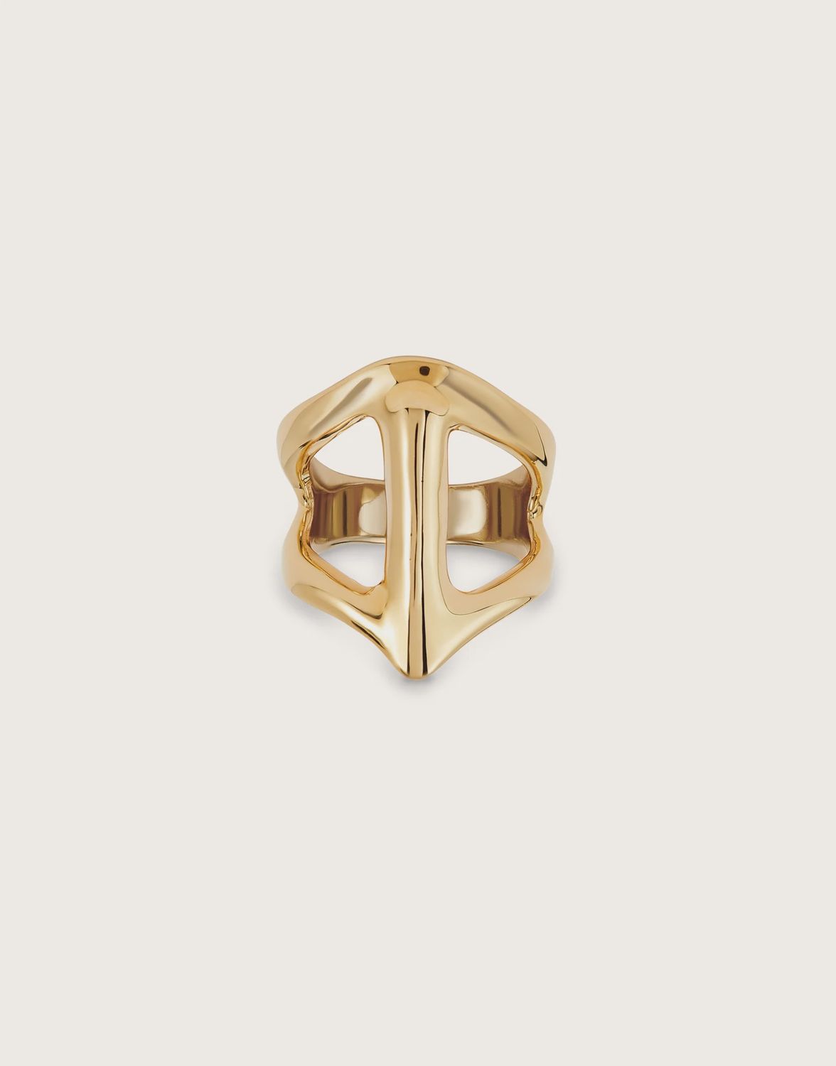 Manta Ray shaped ring 18k gold