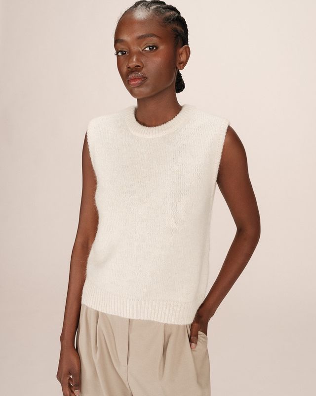 Say knitted tank top cream