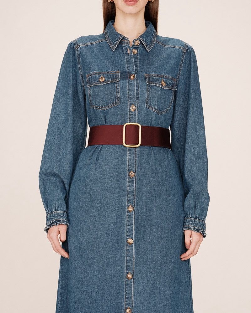 Nelsie suede belt burgundy