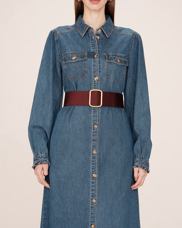 Nelsie suede belt burgundy