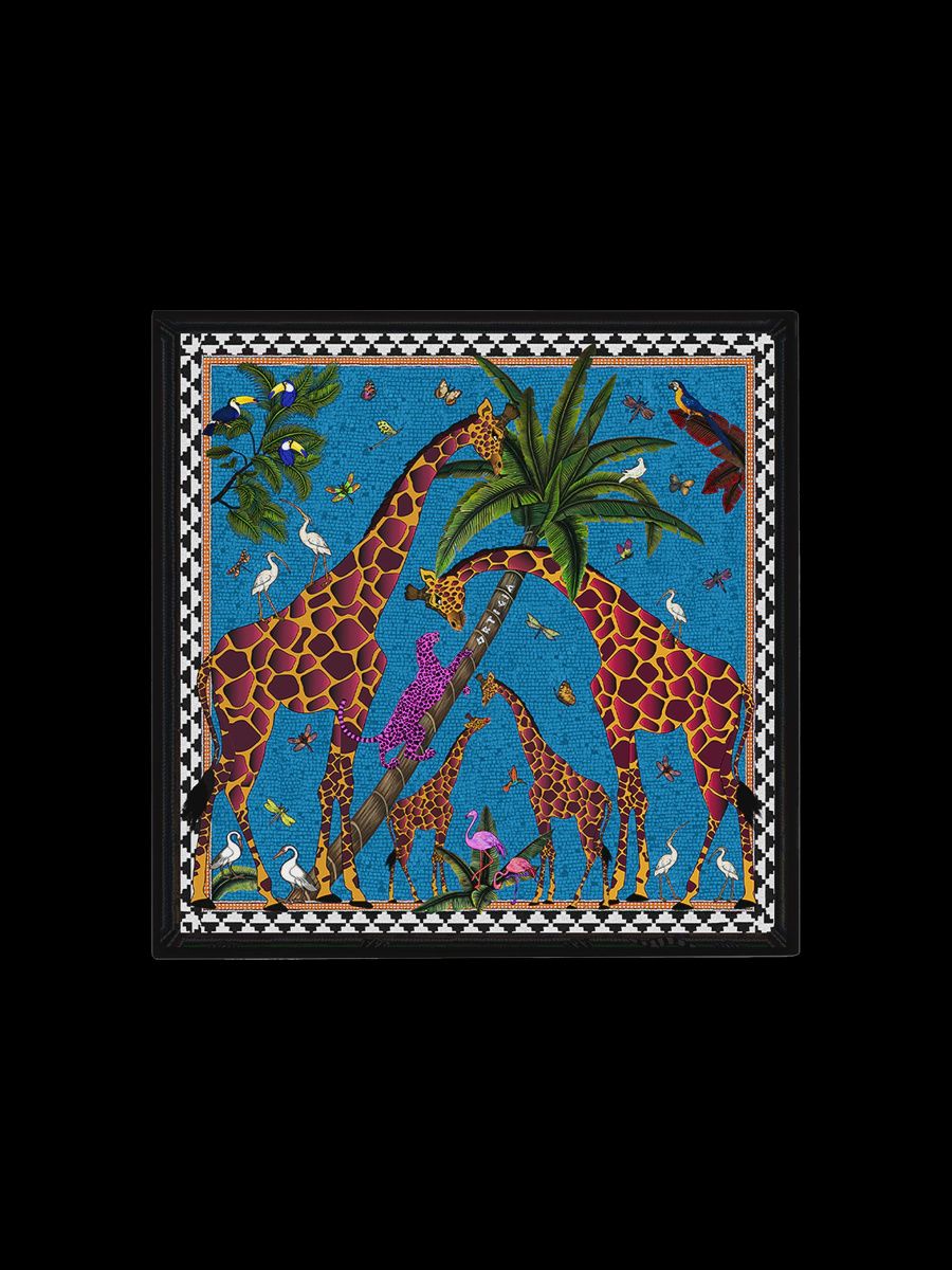 Giraffe tray blue