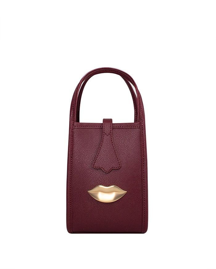 Venus mini tote bag burgundy
