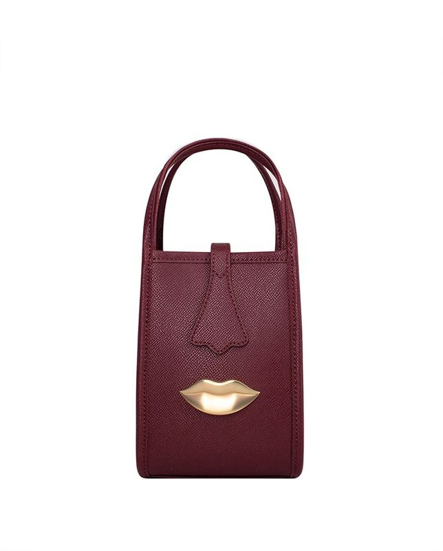 Venus mini tote bag burgundy