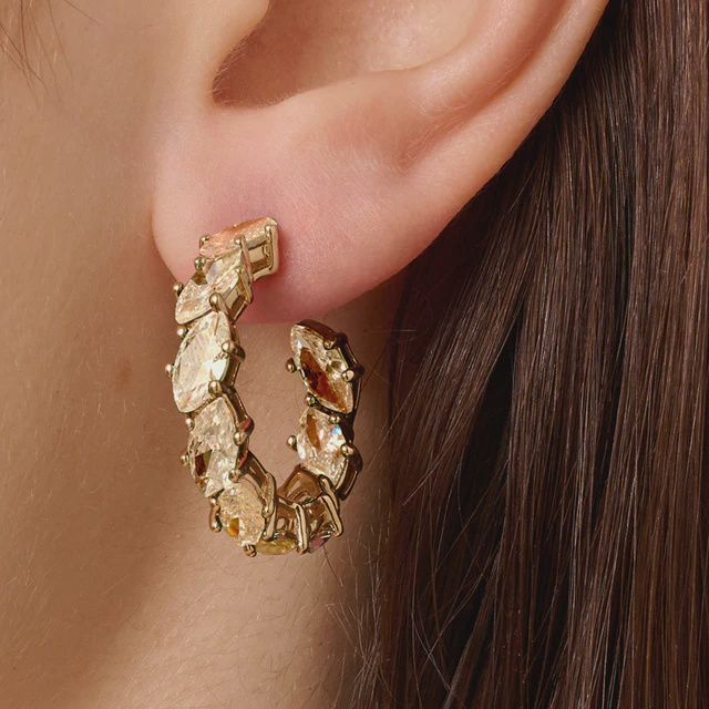 DK Tamarin hoop earrings golden