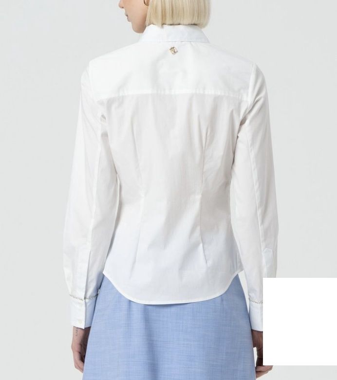 Diamanté Blouse soft white