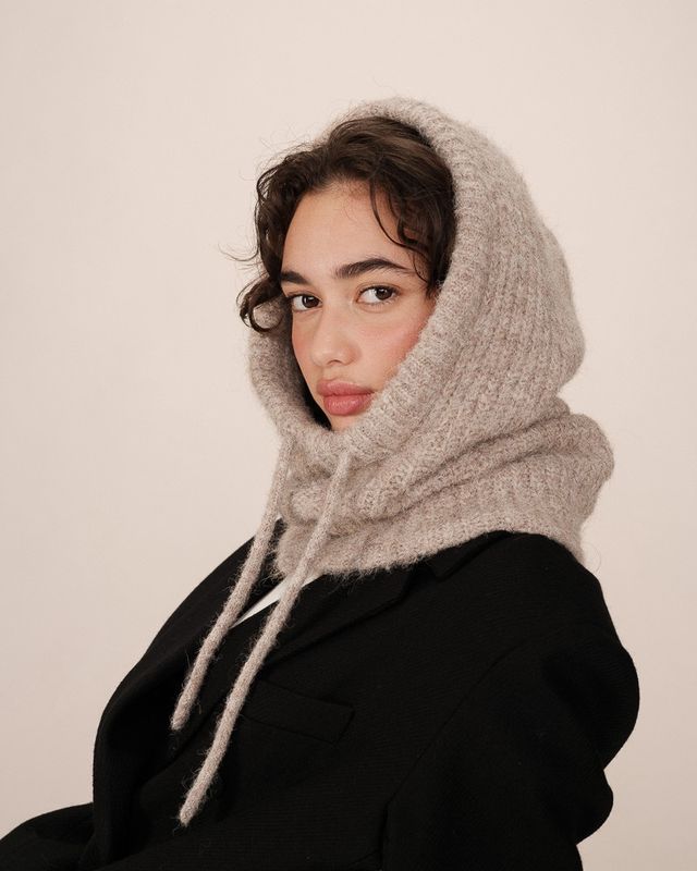 Samourai knitted snood taupe