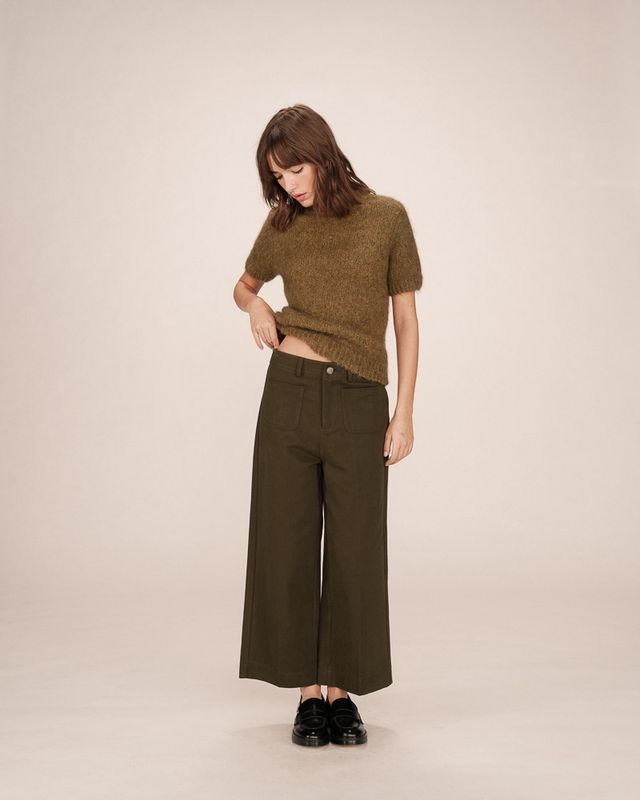 Sole 7/8 trousers forest green