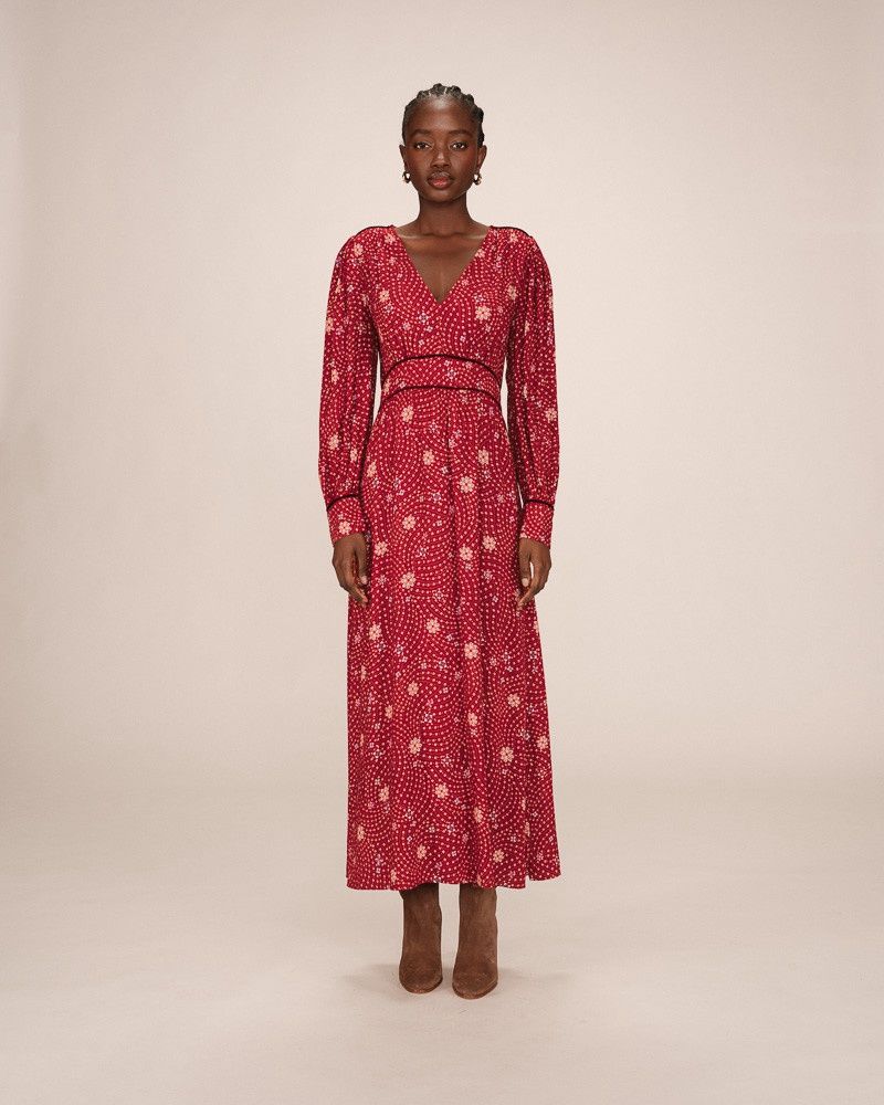 Sensible dress burgundy