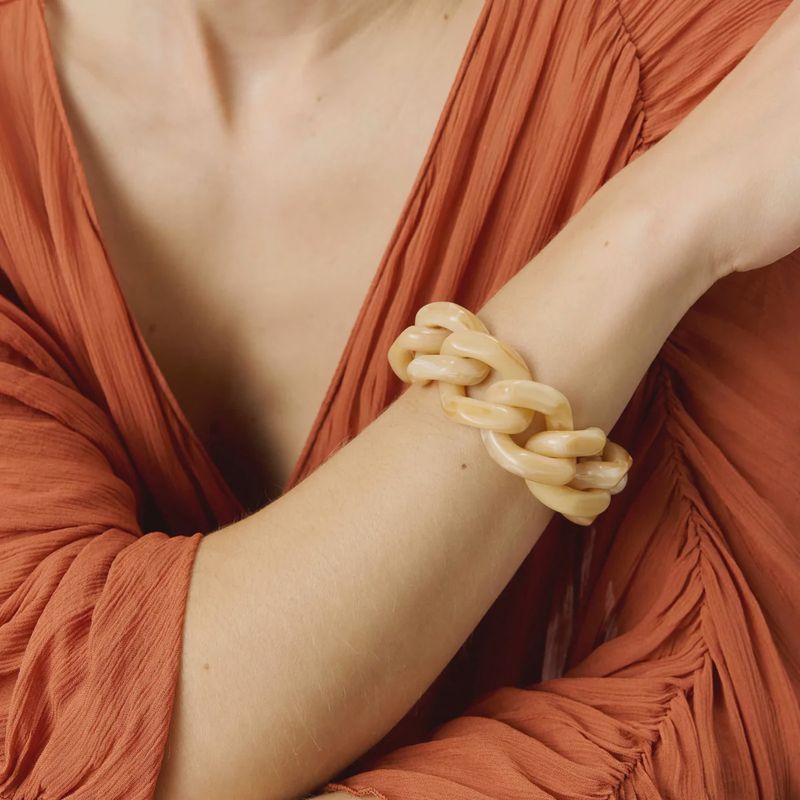 Great chain bracelet deep cream