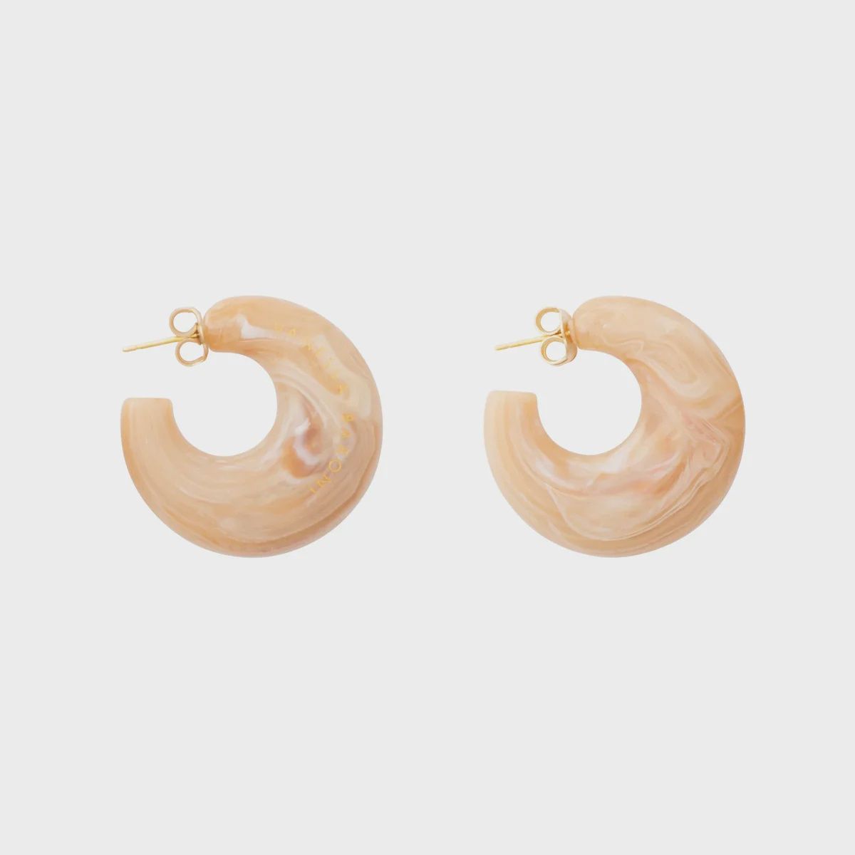 Moon earrings camel