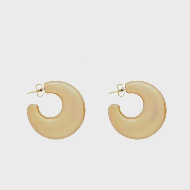 Moon earrings gold