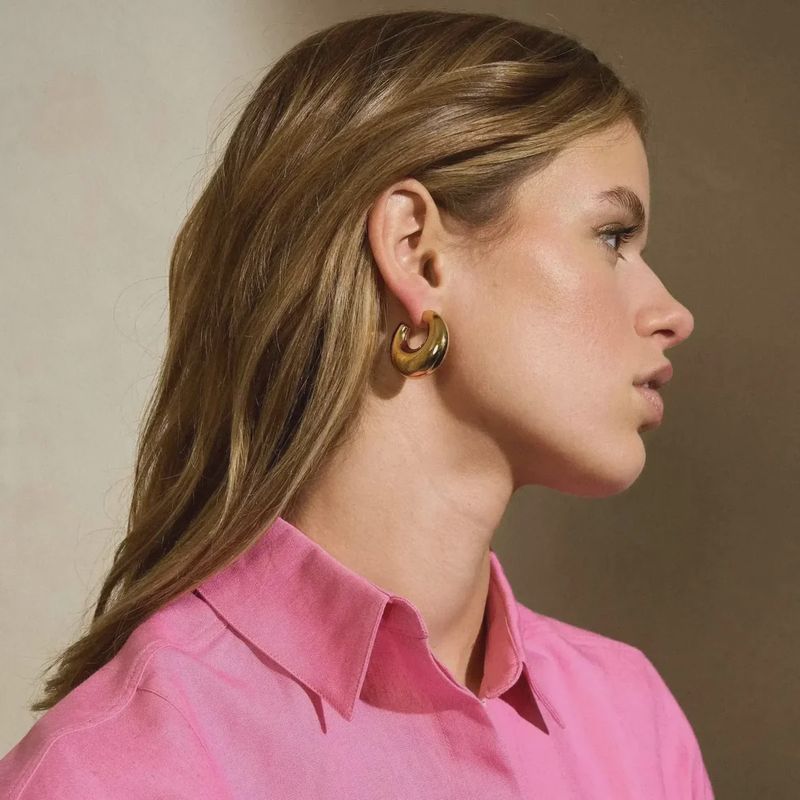 Moon earrings gold