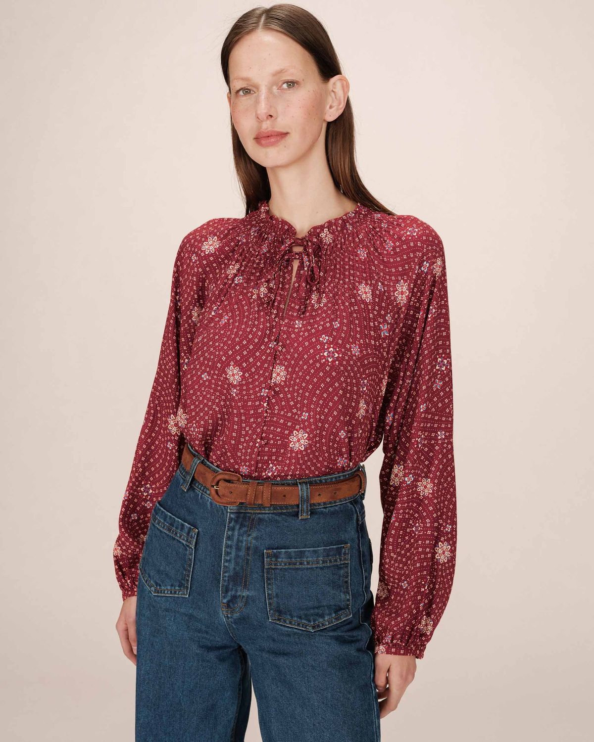Scarlett blouse burgundy