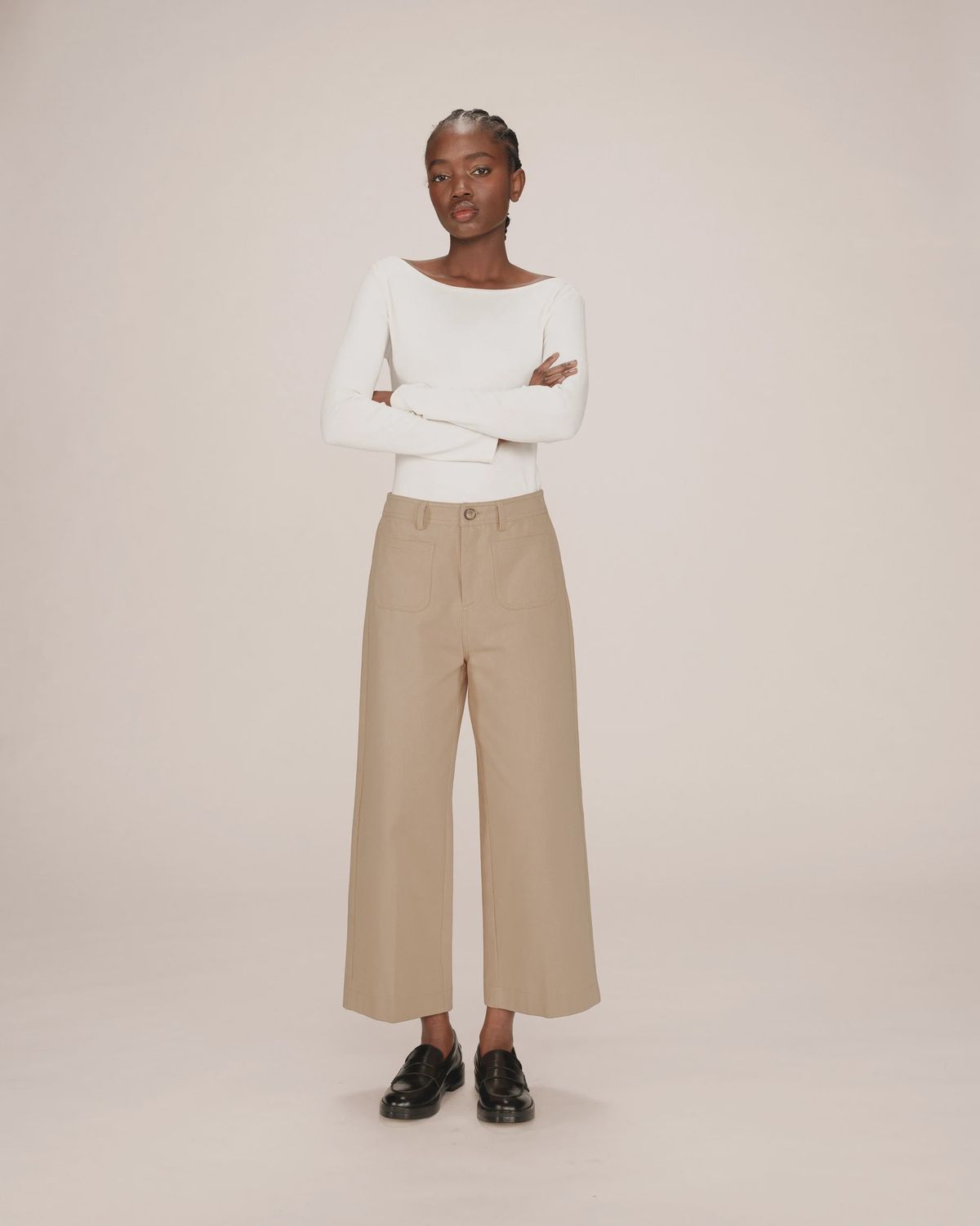 Sole 7/8 trousers sand beige