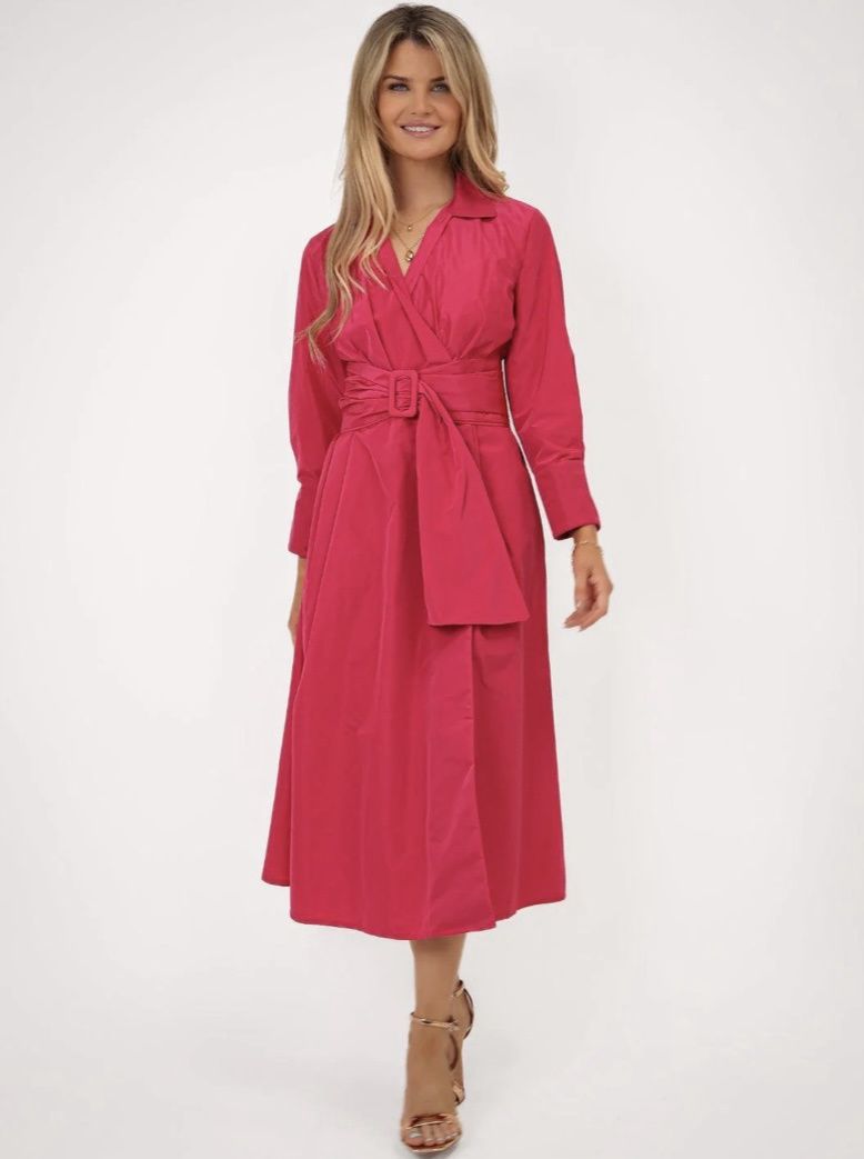 Penelope taffeta dress  pink