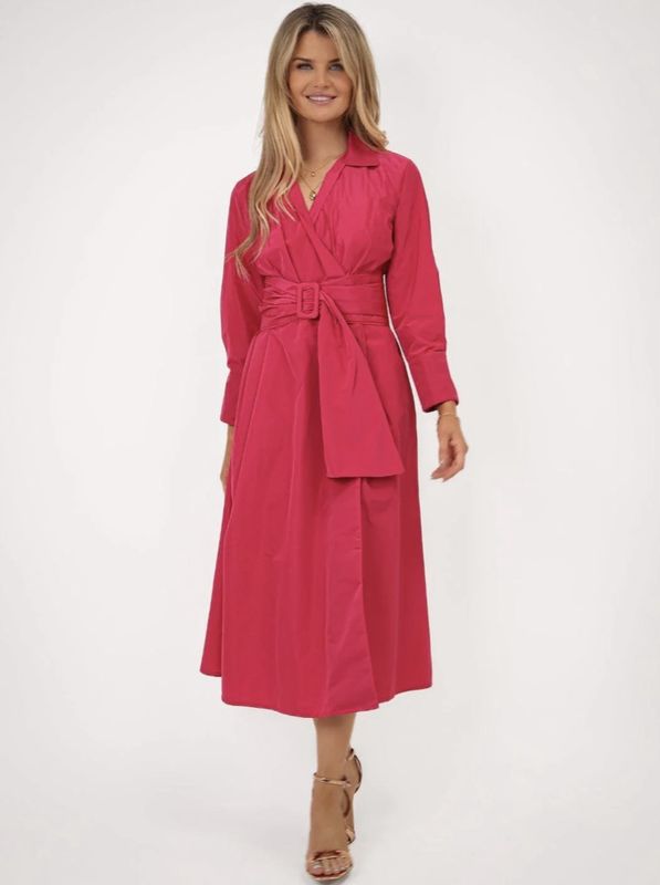 Penelope taffeta dress  pink