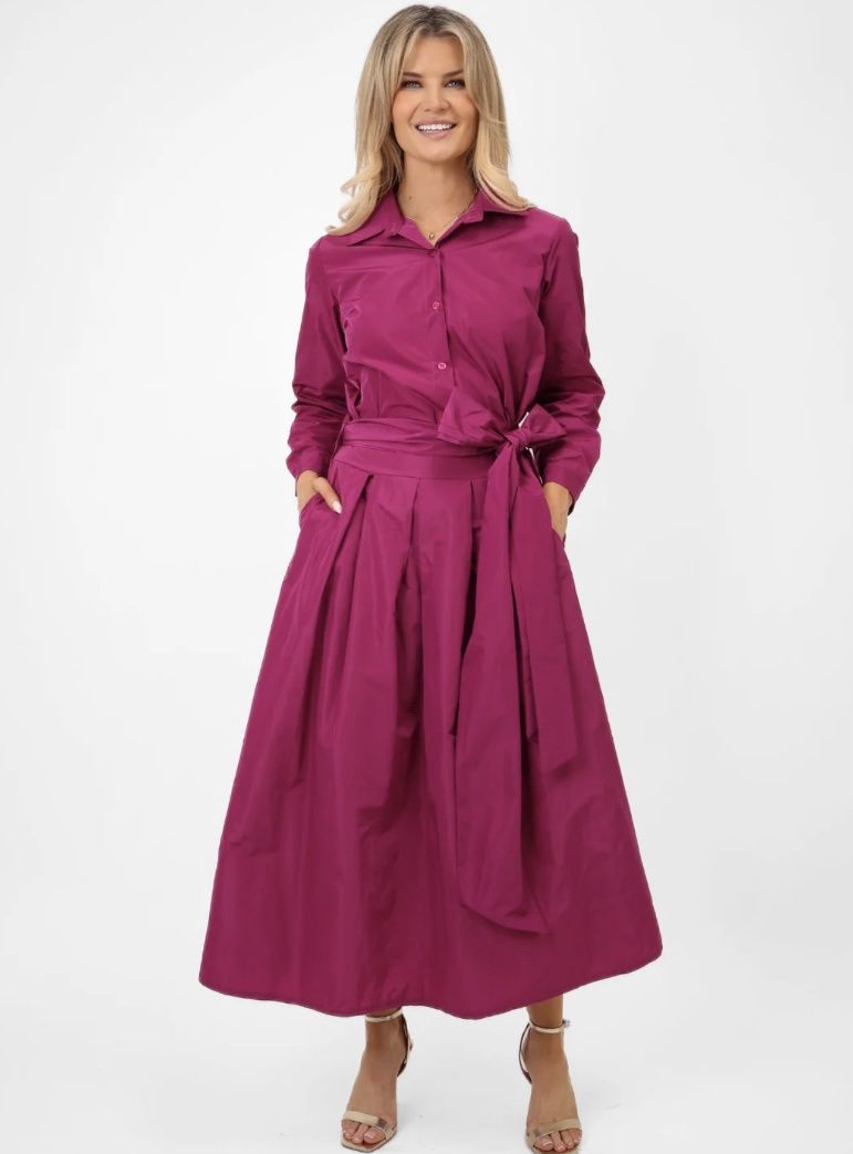 Blair Taffeta skirt deep pink