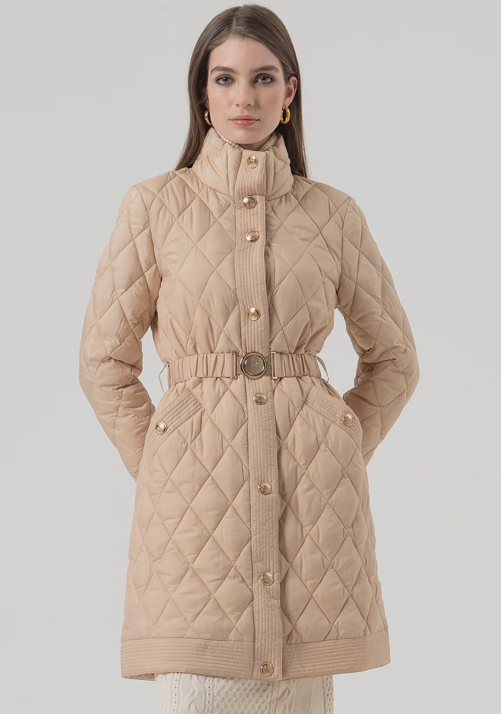Navy padded coat