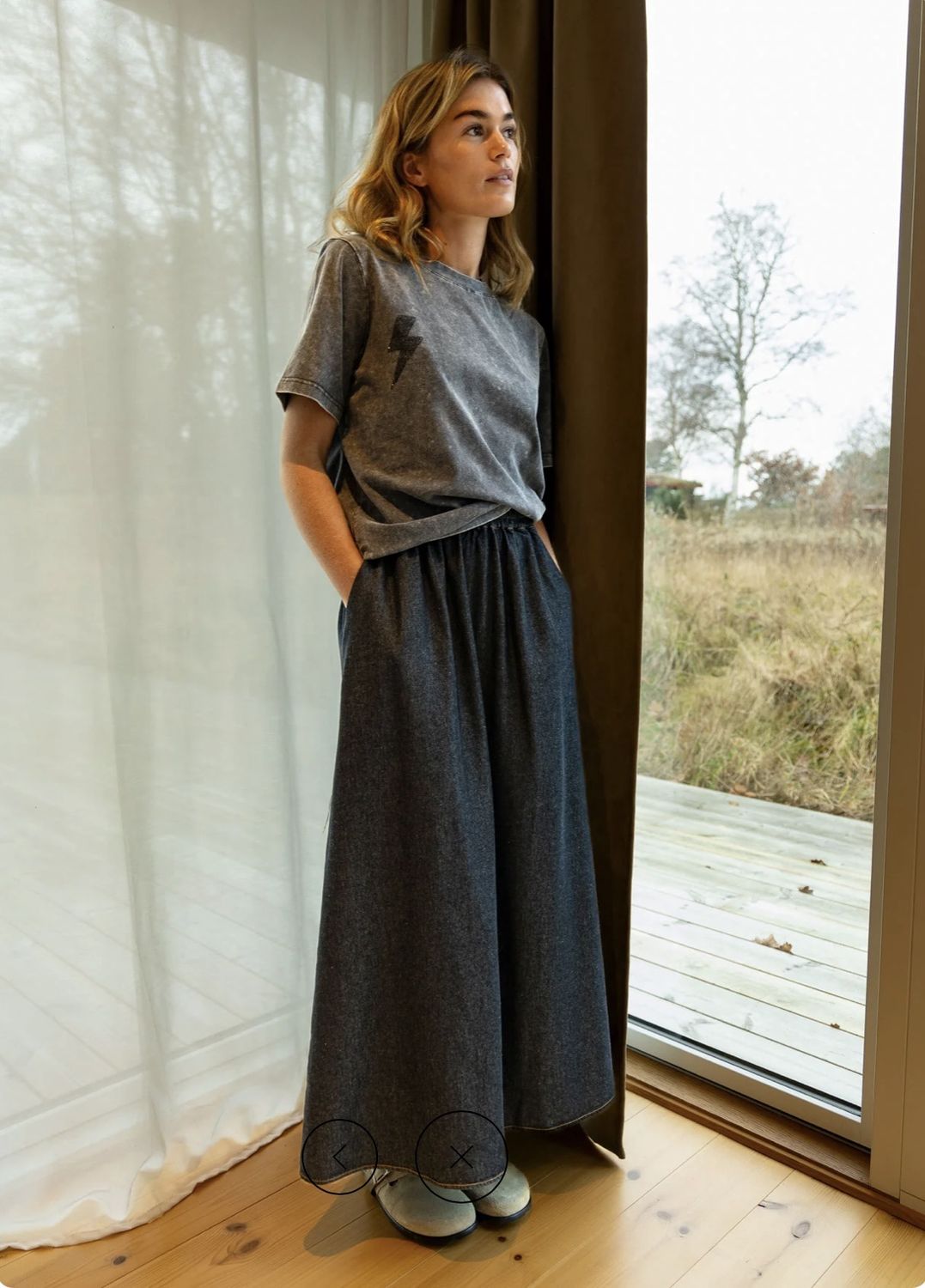 Ellis denim skirt blue black