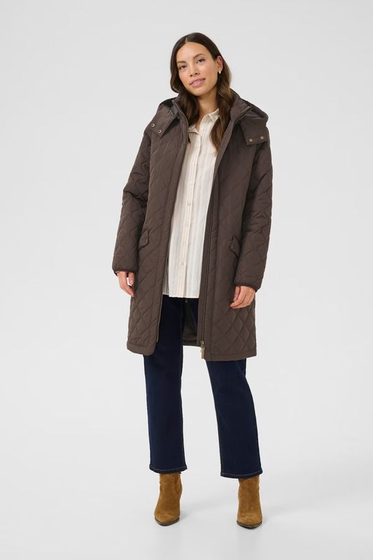 Arwen quilted jacket chocolate brown