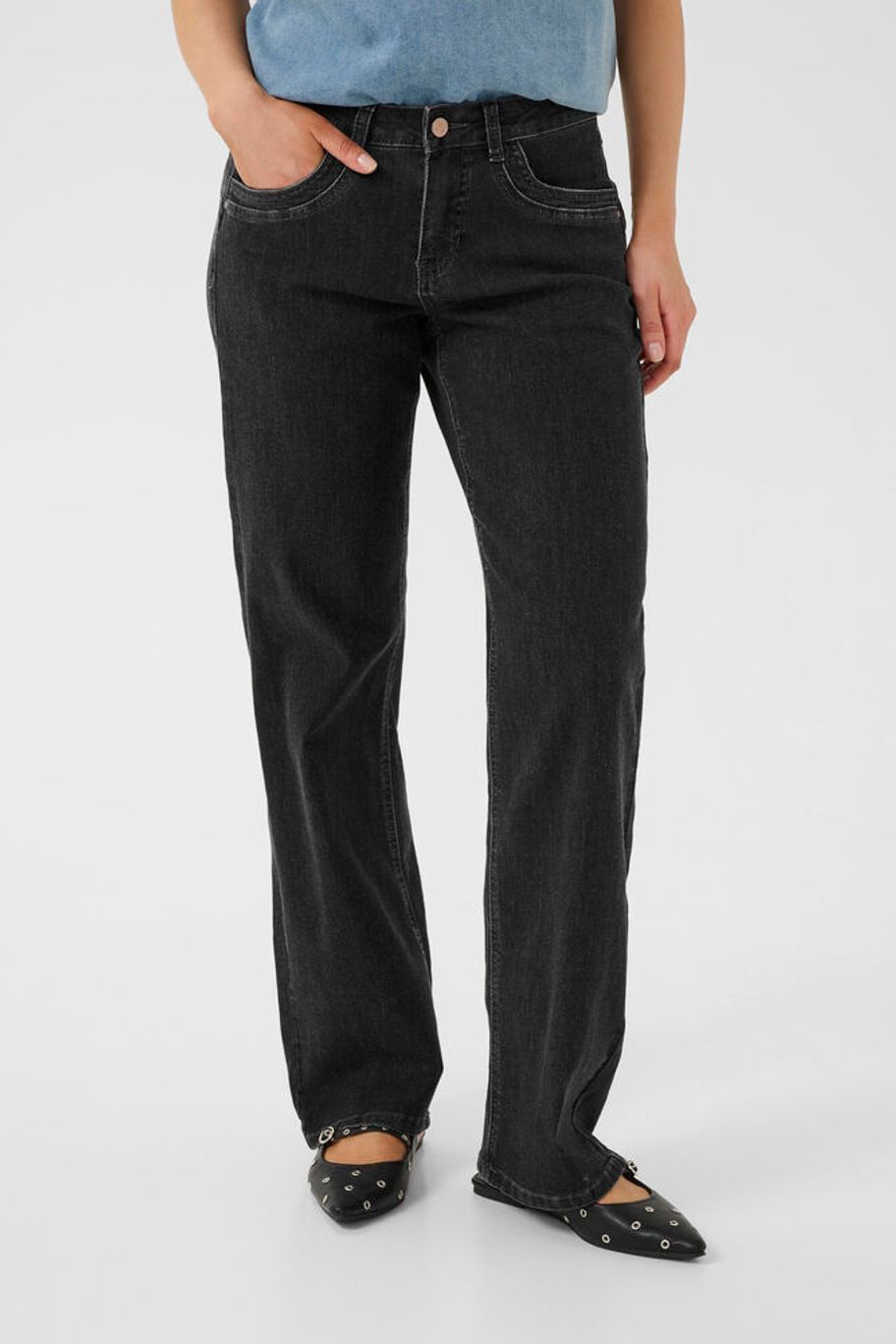 Lone straight leg jeans dark grey