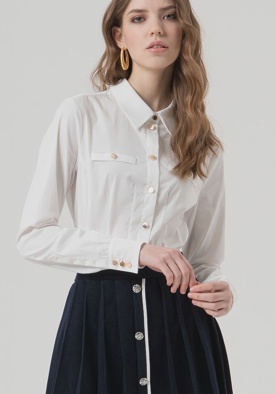 Fitted shirt snow white