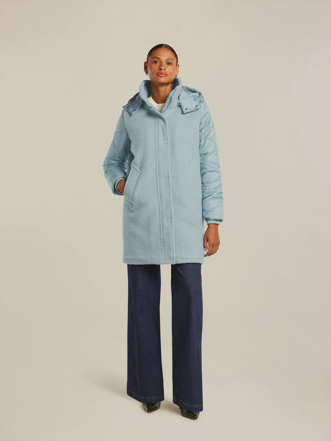 BT Jolia coat deep duck egg blue