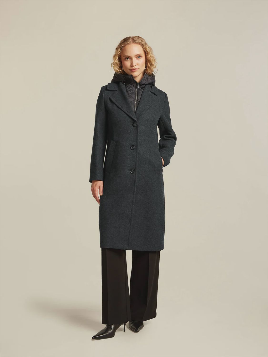 BT Cameron long blazer coat charcoal grey
