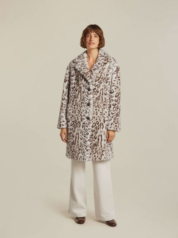 BT Tabitha faux fur coat snow leopard